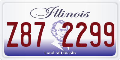 IL license plate Z872299