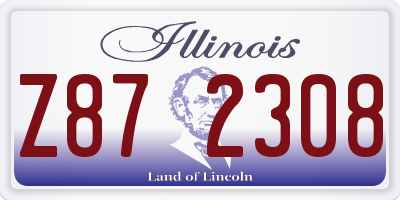 IL license plate Z872308