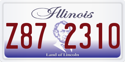 IL license plate Z872310