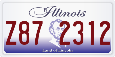 IL license plate Z872312