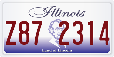 IL license plate Z872314