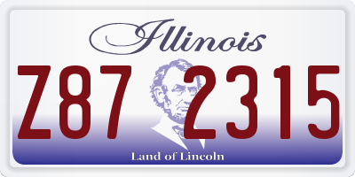 IL license plate Z872315
