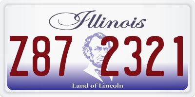 IL license plate Z872321