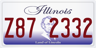 IL license plate Z872332