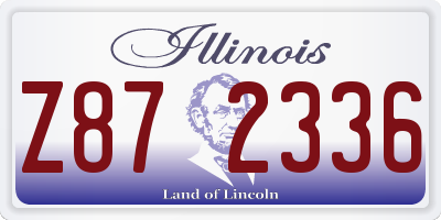 IL license plate Z872336