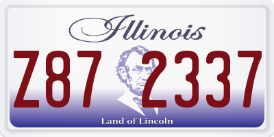 IL license plate Z872337