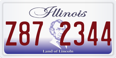 IL license plate Z872344