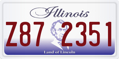 IL license plate Z872351