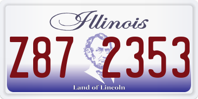 IL license plate Z872353