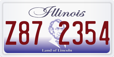 IL license plate Z872354