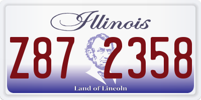 IL license plate Z872358
