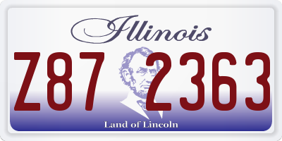 IL license plate Z872363