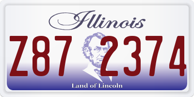 IL license plate Z872374
