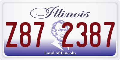 IL license plate Z872387