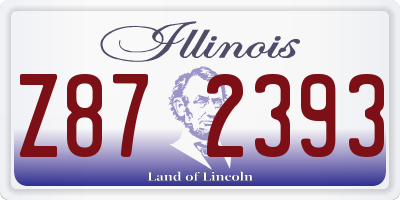IL license plate Z872393