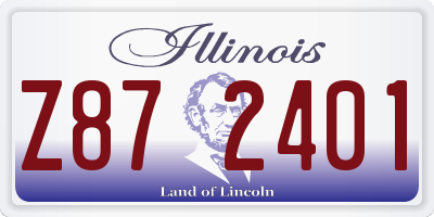 IL license plate Z872401