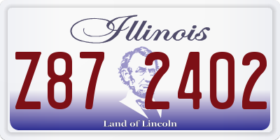 IL license plate Z872402