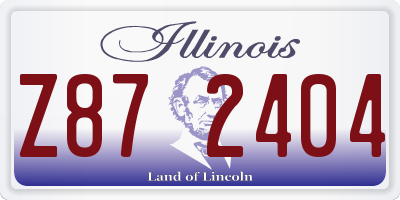 IL license plate Z872404