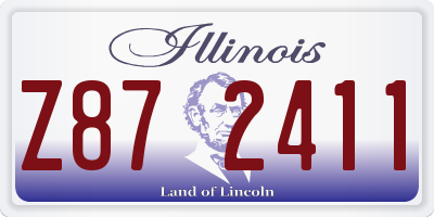 IL license plate Z872411