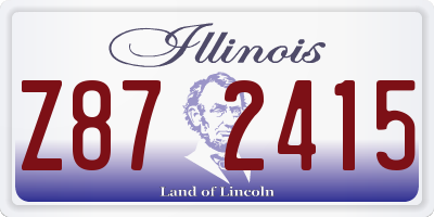 IL license plate Z872415