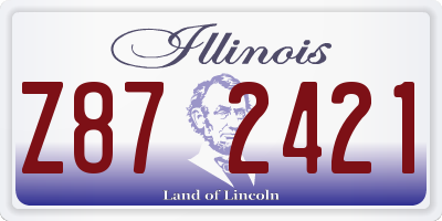 IL license plate Z872421