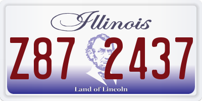 IL license plate Z872437