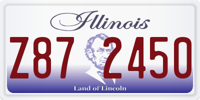 IL license plate Z872450