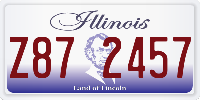 IL license plate Z872457