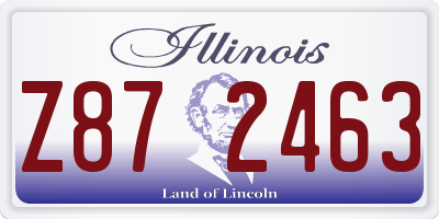 IL license plate Z872463