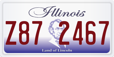 IL license plate Z872467