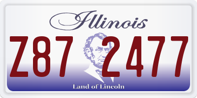 IL license plate Z872477