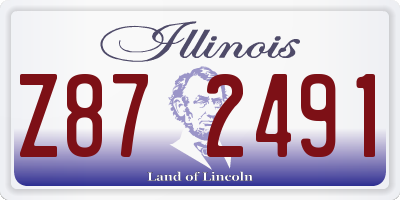 IL license plate Z872491