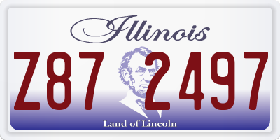IL license plate Z872497