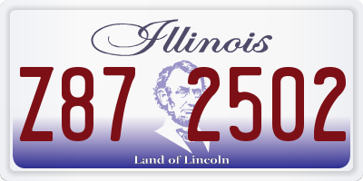 IL license plate Z872502