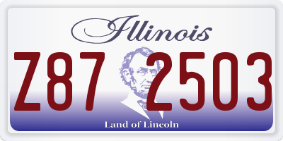 IL license plate Z872503