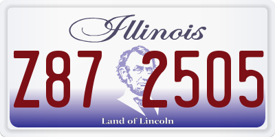 IL license plate Z872505