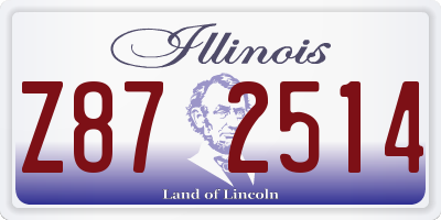 IL license plate Z872514