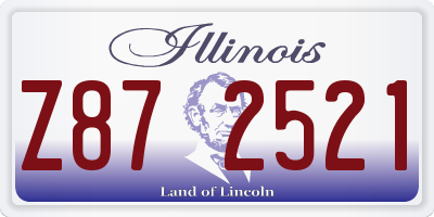 IL license plate Z872521