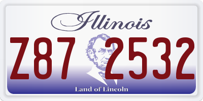 IL license plate Z872532