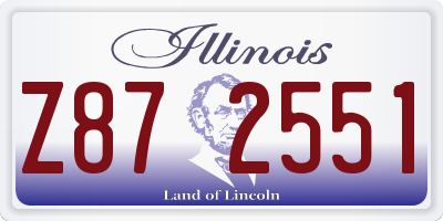 IL license plate Z872551