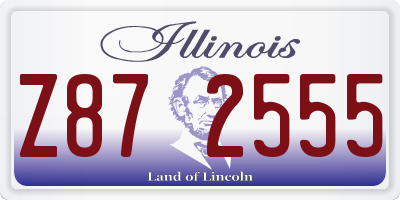 IL license plate Z872555