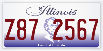 IL license plate Z872567