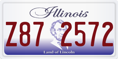 IL license plate Z872572