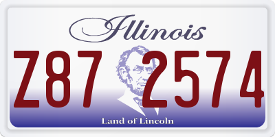 IL license plate Z872574