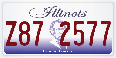 IL license plate Z872577