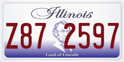 IL license plate Z872597