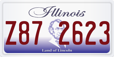 IL license plate Z872623