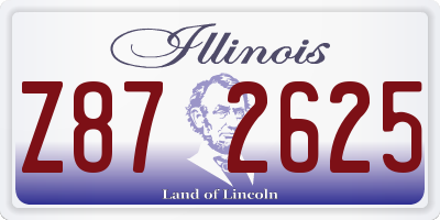 IL license plate Z872625