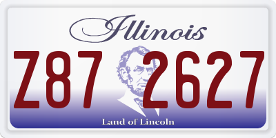 IL license plate Z872627