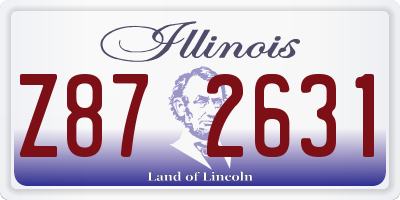 IL license plate Z872631